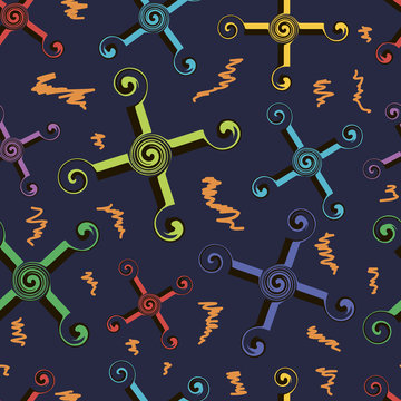 Abstract crosses seamless texture