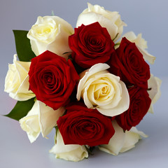 Fototapeta premium A beautiful bridal bouquet at a wedding party