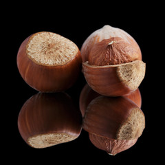 three big hazelnuts