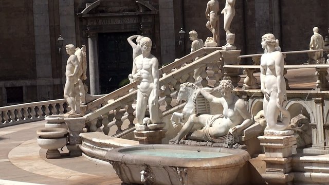 Fountain of shame (La Fontaine de la Honte). Palermo, Sicily