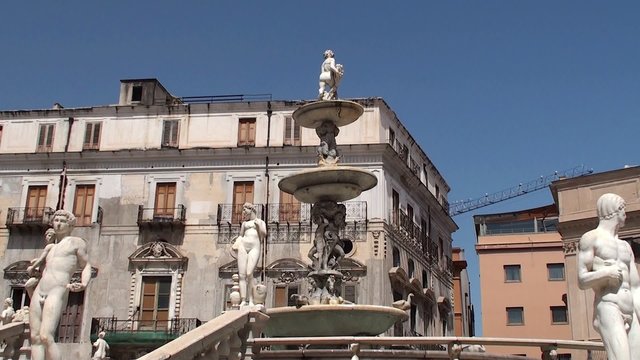 Fountain of shame (La Fontaine de la Honte). Palermo, Sicily