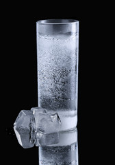 mineral water in simple highball glass
