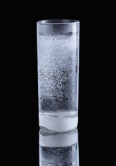 mineral water in simple highball glass