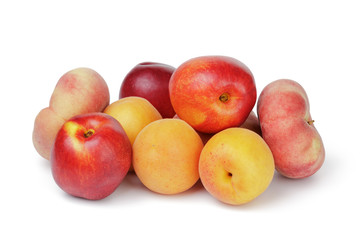 Naklejka na ściany i meble ripe fruits peaches apricots and nectarines