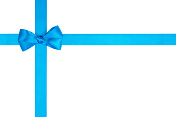 light blue ribbon bow for packaging