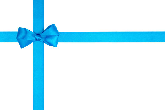 light blue ribbon bow for packaging