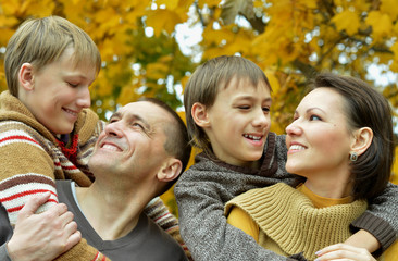 Happy smiling family