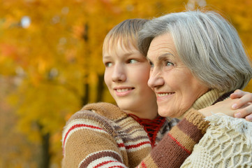 Grandmother with boy