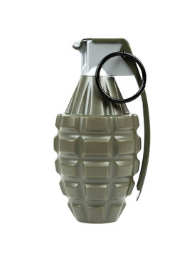 Grenade frag explosive mk2 on white background