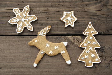 Fototapeta na wymiar Christmas or Winter Background with Reindeer