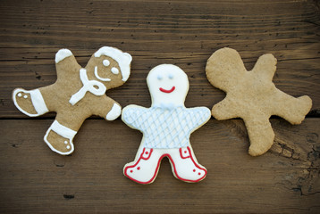 Three Happy Ginger Bread Man