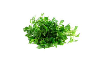 Bunch of parsley on a white.