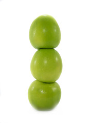 green apples stack