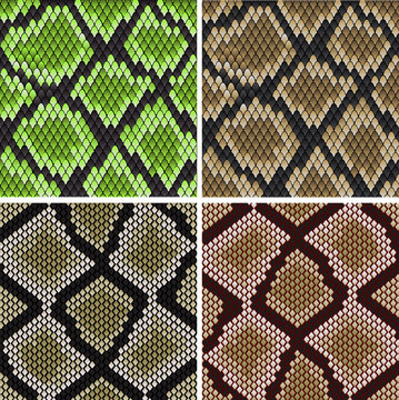 Seamless snake skin patterns