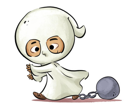 ni&ntilde;o disfrazado de fantasma