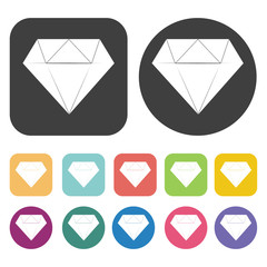 Diamond icon. Wedding, bride and groom, love, celebration icon s