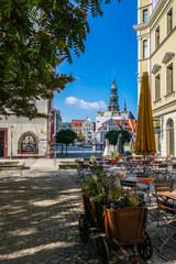 Blick auf den Marktplatz in Zwickau