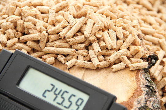 Holzpellets mit Rechner