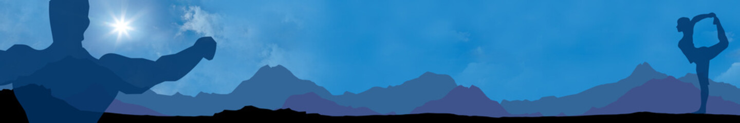 fb2 FitnessBanner - relaxing2 - mountain backdrop - 6to1 - g1860