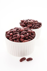 Red beans kidney isolated on white background