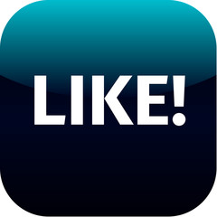 blue like icon or button