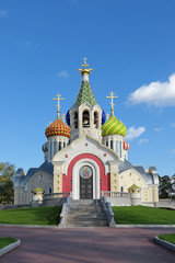 Fototapeta na wymiar Moscow, temple of the Holy Nobleborn Prince Igor of Chernigov