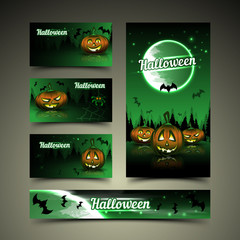 Halloween cards and banner