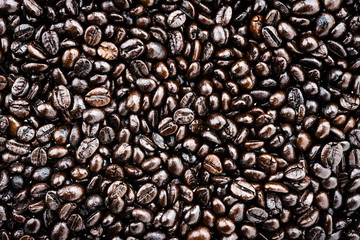 Coffee beans isolated on white background