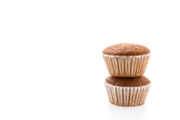 Banana cakes isolated on white