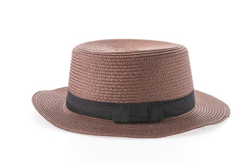 Straw hat isolated on white background