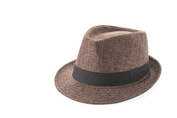 Straw hat isolated on white background