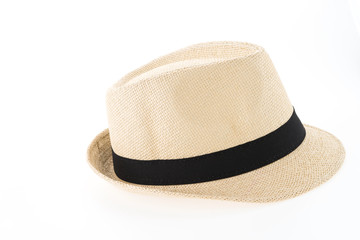 Straw hat isolated on white background