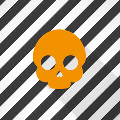 Minimal Halloween background. Skull