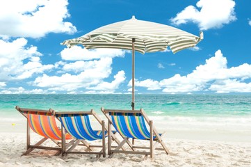 Chairs and Umbrella at the beach