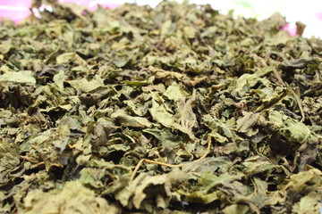 Heap of dried nettle