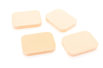 Face sponge powder isolated on white