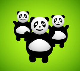 Obraz na płótnie Canvas Panda cartoon character