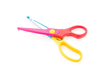 Zigzag scissor isolated on white background