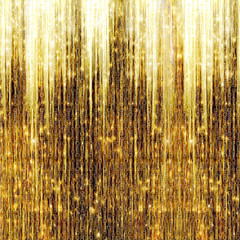 Gold Shooting Stars on abstract dark background