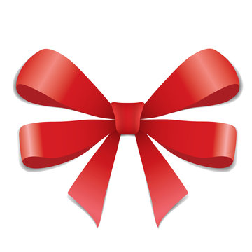 Red Ribbon Isolated on White