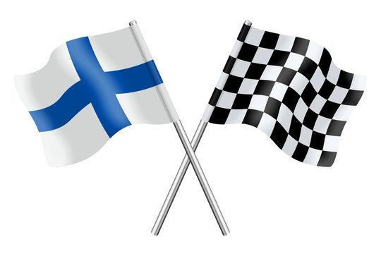 Flags: Finland and checkerboard