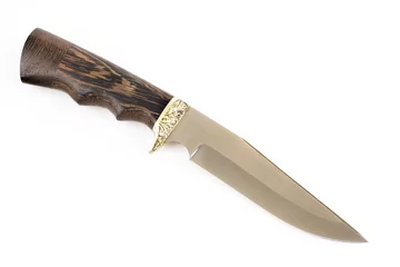 Gordijnen Hunting knife isolated © axpitel