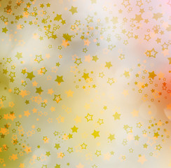 Colorful background with stars and bokeh effect for design