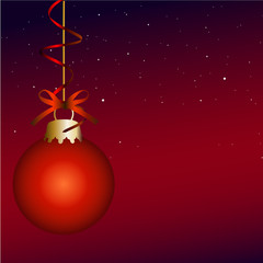 Rote Weihnachtskugel