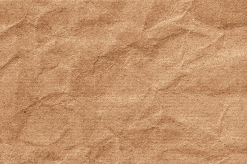 Recycle Brown Kraft Paper Coarse Crumpled Grunge Texture