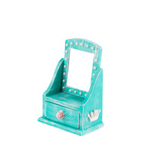 Blue console mirror handmade.