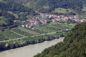 Fototapeta na wymiar View from Castle Aggstein