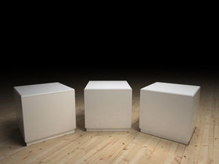 white podiums