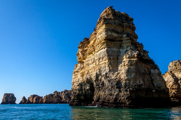 Fototapeta na wymiar Algarve rocky coast