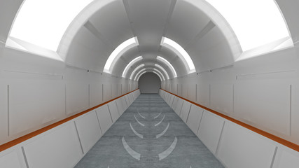 Fototapeta premium SCIFI futuristic interior architecture